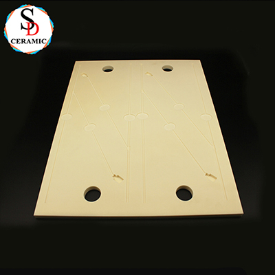 Precision Machining Large Porous 99 Al2O3 Alumina Ceramic Board