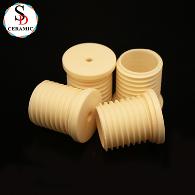Electrical Insulation 99 Alumina Threaded Ceramic Tube