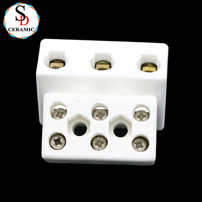 High Temperature Ceramic Terminal Block Steatite Ceramic Connector Application Wire Connection