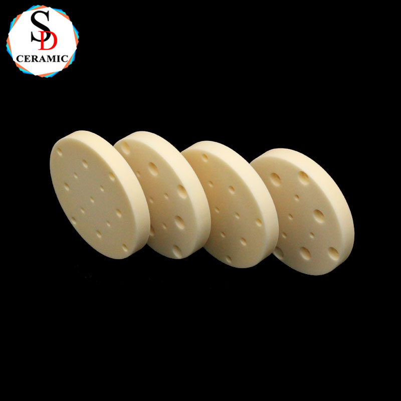 High Strength Round 99 Al2o3 Ceramic Plate Disk with Custom Holes