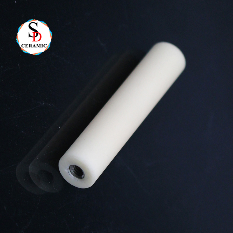 C795 C799 Alumina Threaded Ceramic Pipe Thread Tube Ceramic Auger