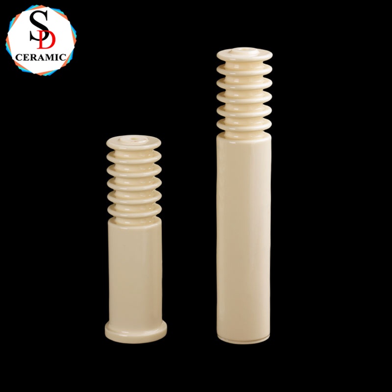 Manufactory Threaded Ceramic Rod Spiral 99 Alumina Ceramic Shaft with High Precision