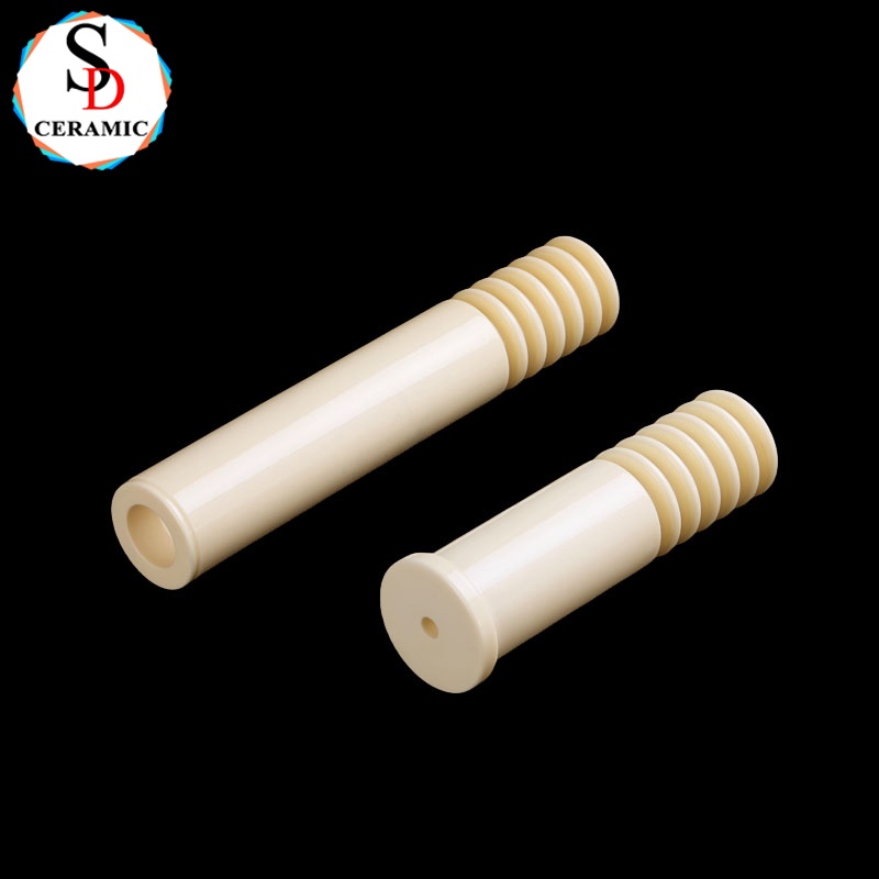 Manufactory Threaded Ceramic Rod Spiral 99 Alumina Ceramic Shaft with High Precision
