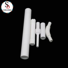 Durable C795 Alumina Tubing Threaded Ceramic Pipe