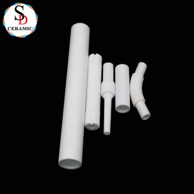 Durable C795 Alumina Tubing Threaded Ceramic Pipe