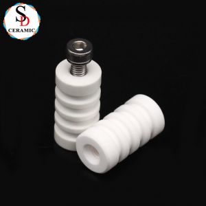 Custom-made Refractory 95 Alumina Ceramic Threaded Rod Nut for Semiconductor