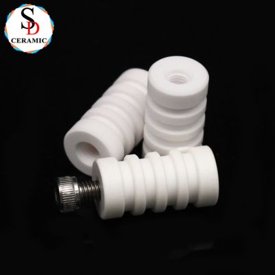 Custom-made Refractory 95 Alumina Ceramic Threaded Rod Nut for Semiconductor