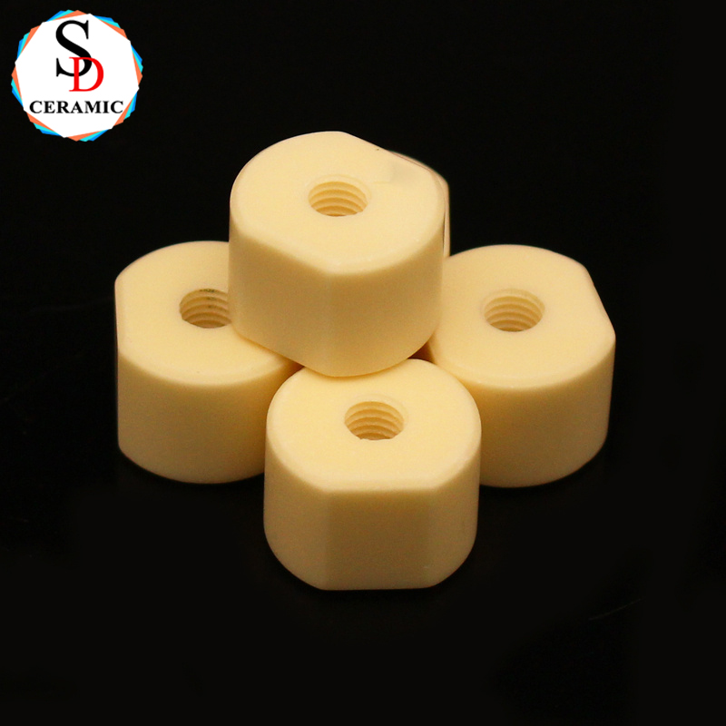 Customized Shape 99 Alumina Screw Nut Al2O3 Ceramic Insulator for Industrial Using