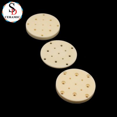 High Strength Round 99 Al2o3 Ceramic Plate Disk with Custom Holes