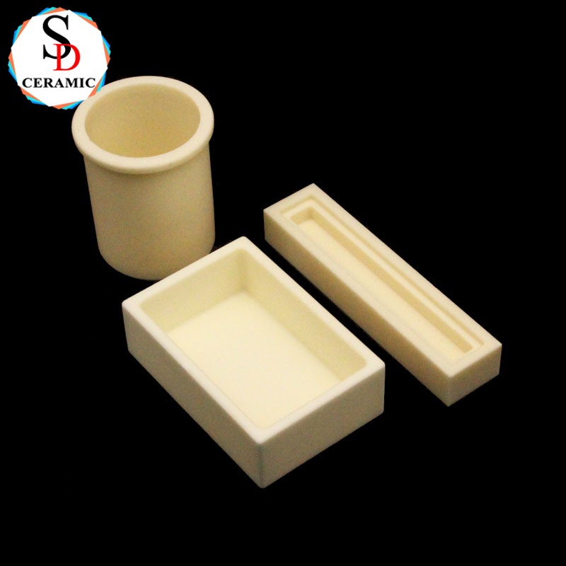 Strong Heat Resistance Al2o3 Alumina Ceramic Boat Crucible for Melting
