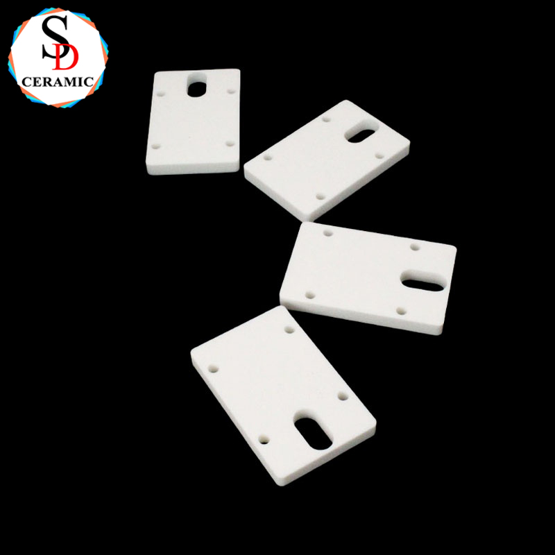 CNC Machining Ceramic Substrate with Holes 95 Aluminum Oxide Ceramic Plate Sheet
