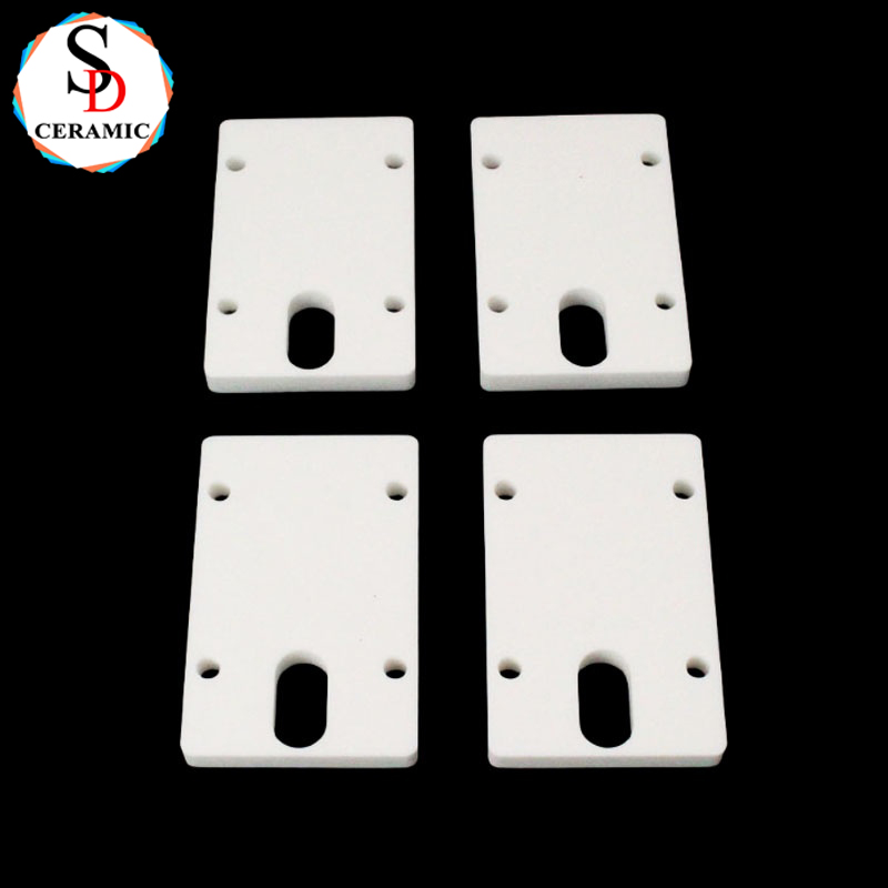 CNC Machining Ceramic Substrate with Holes 95 Aluminum Oxide Ceramic Plate Sheet