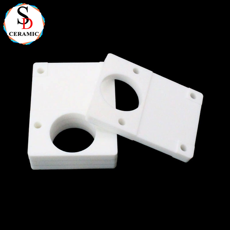 CNC High Precision 95 Alumina Ceramic Sheet Substrate with Holes Ceramic Structural Parts