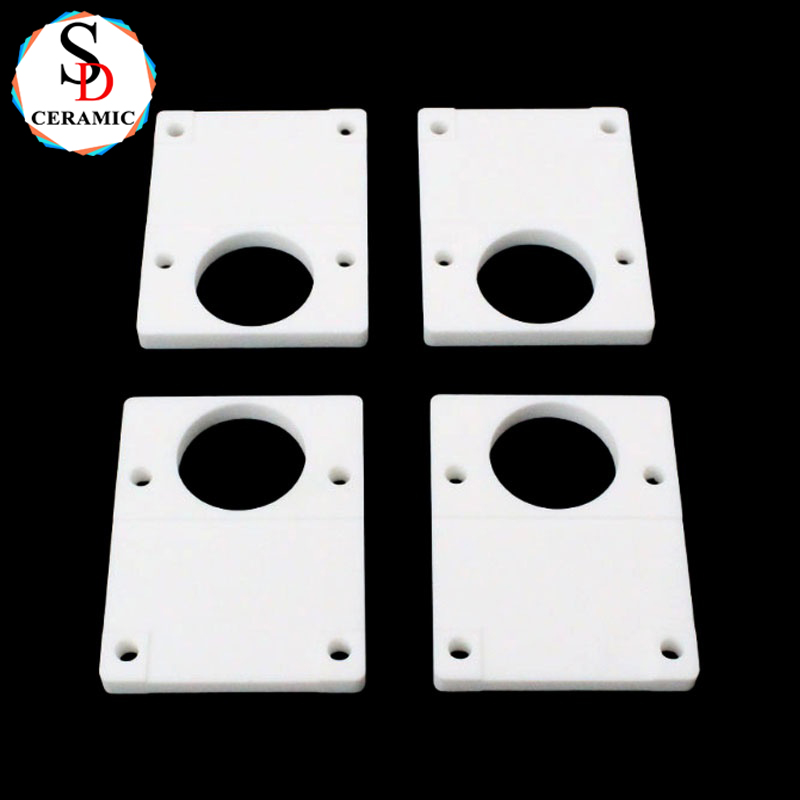 CNC High Precision 95 Alumina Ceramic Sheet Substrate with Holes Ceramic Structural Parts