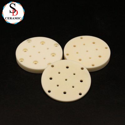 High Strength Round 99 Al2o3 Ceramic Plate Disk with Custom Holes
