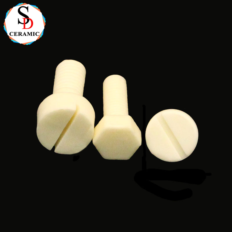High Temperature Resistance Structural Ceramic Alumina Ceramic Screw Ceramic Bolt