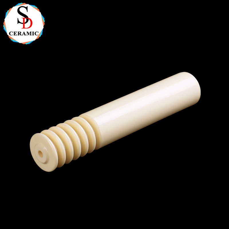 Manufactory Threaded Ceramic Rod Spiral 99 Alumina Ceramic Shaft with High Precision